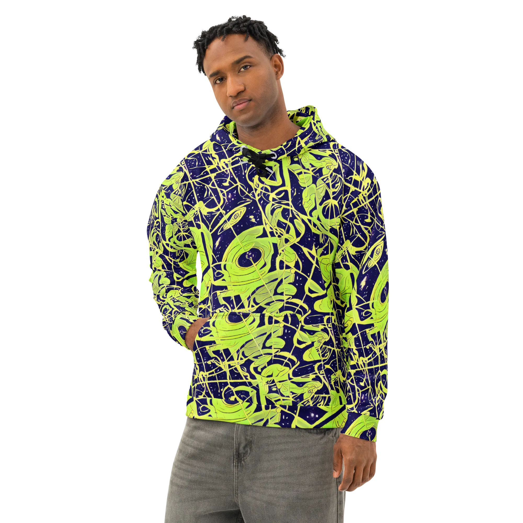 Stellar Sprout on Cotton Hoodie — Left Front