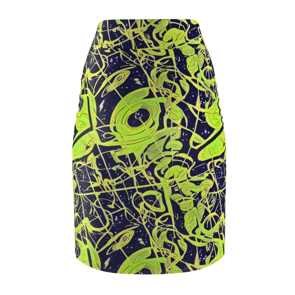 Stellar Sprout on Pencil Skirt — Back