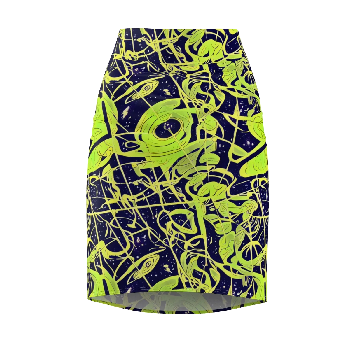 Stellar Sprout on Pencil Skirt — Front