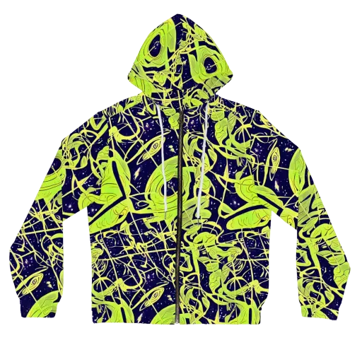 Stellar Sprout on a Women's Full-Zip Hoodie