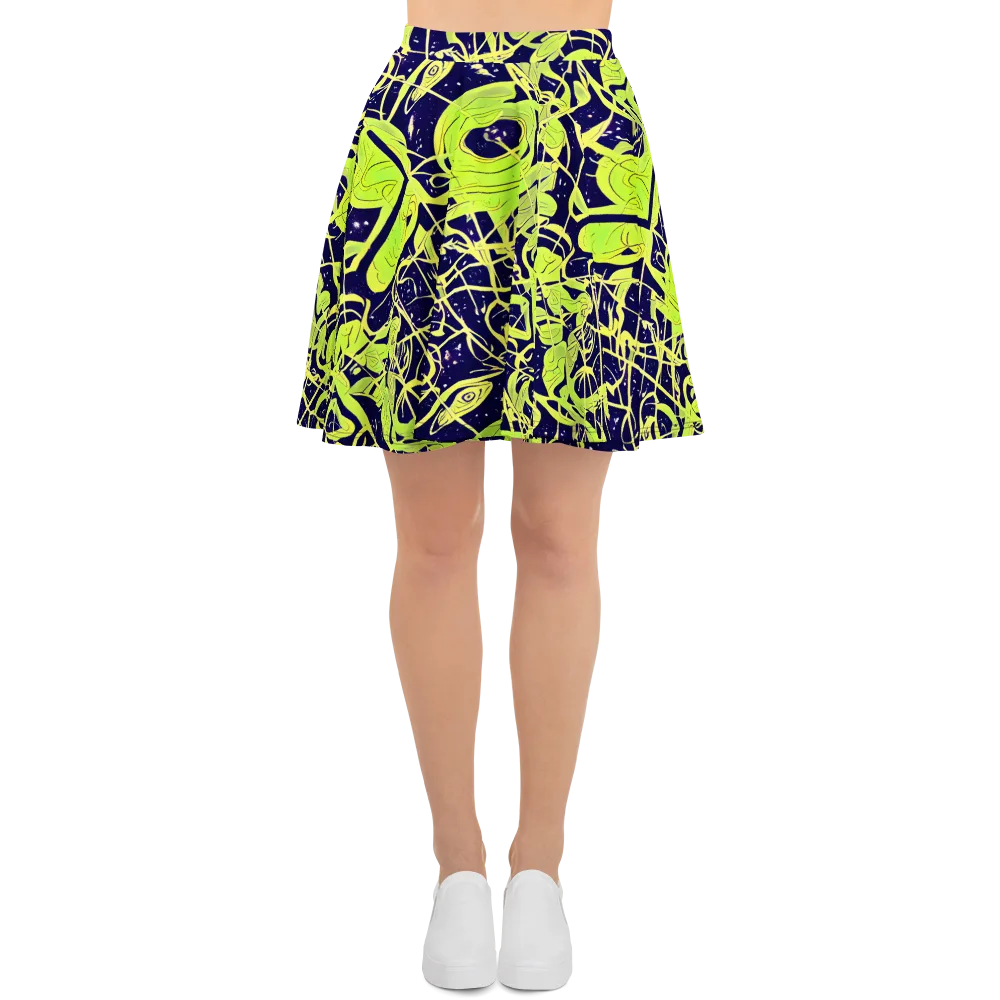 Stellar Sprout on Skater Skirt — Front