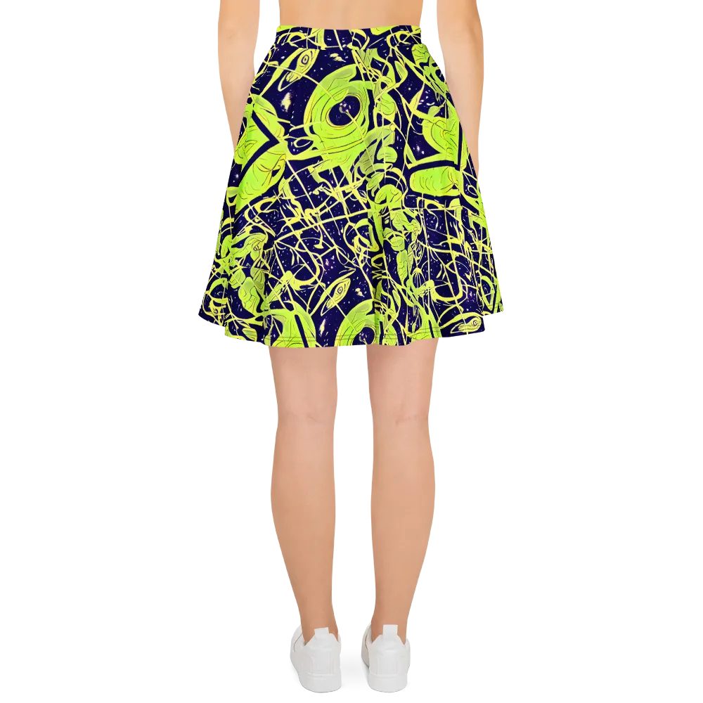 Stellar Sprout on Skater Skirt — Back