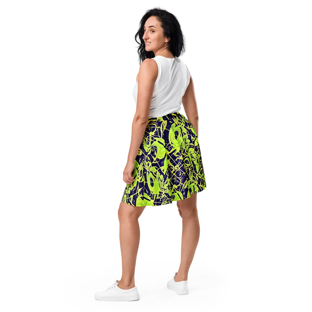 Stellar Sprout on Skater Skirt — Back