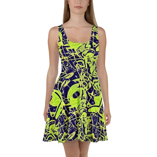 Stellar Sprout on a Skater Dress