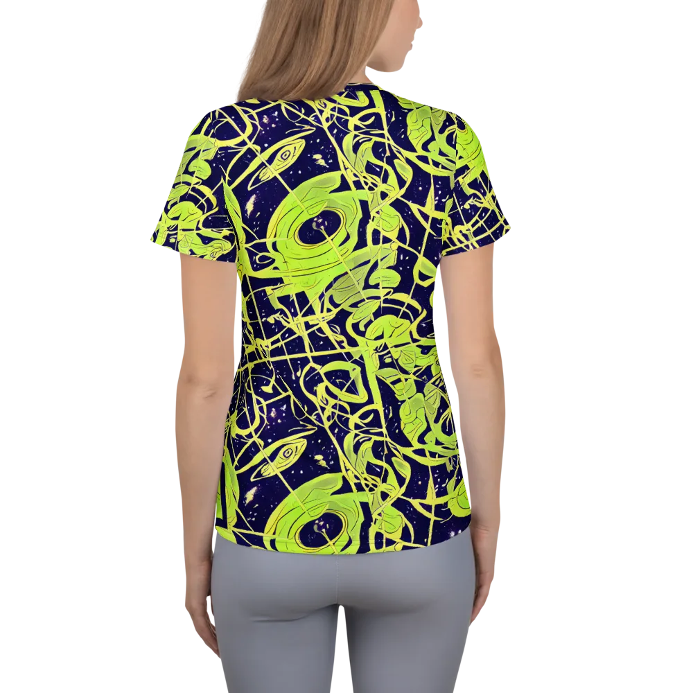 Stellar Sprout on Women's Athletic T-Shirt — Back