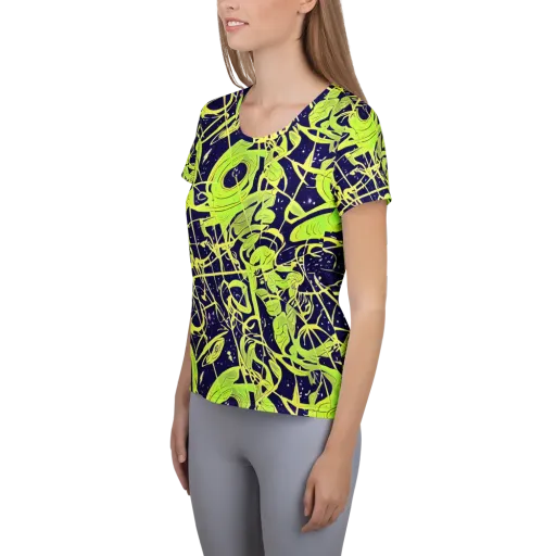 Stellar Sprout on a Women's Athletic T-Shirt