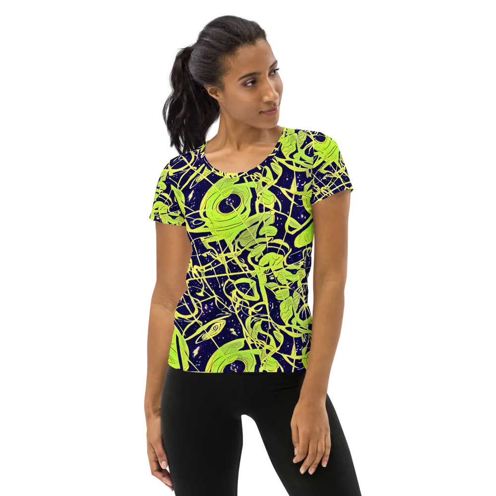 Stellar Sprout on Women's Athletic T-Shirt — Front