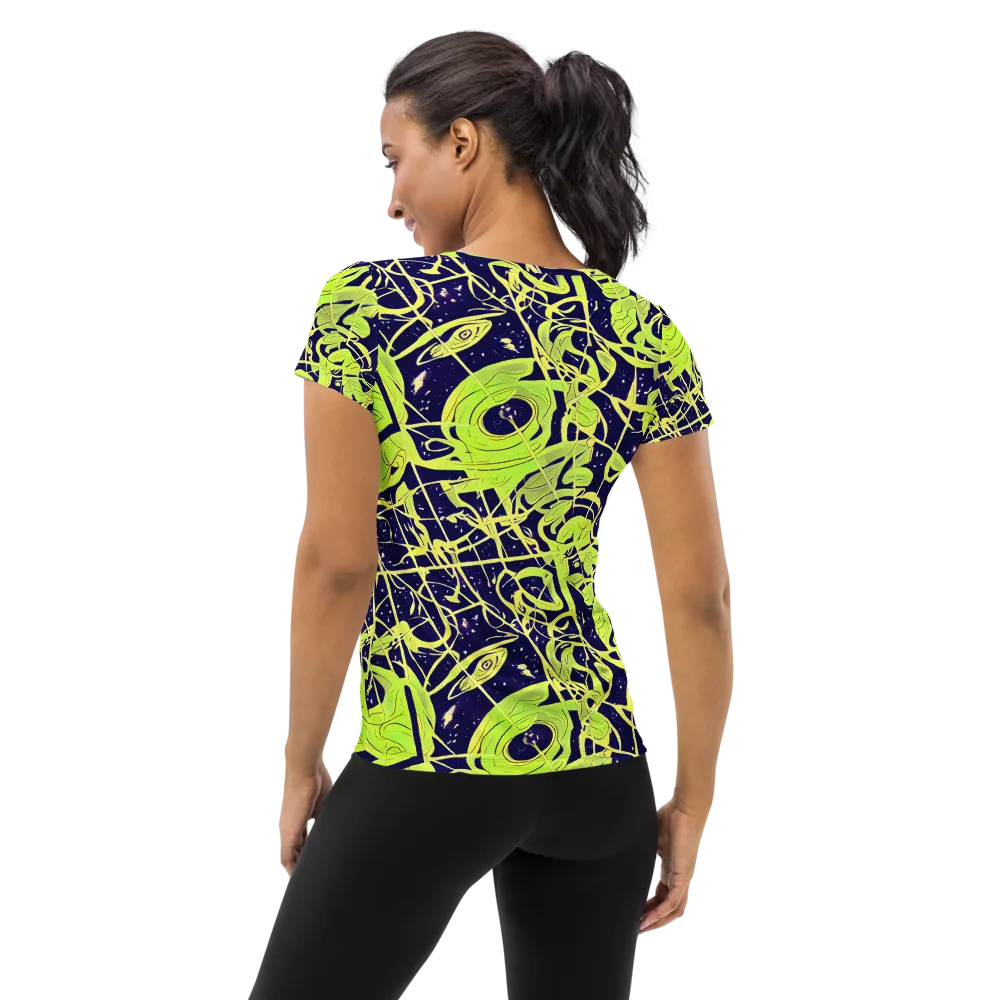 Stellar Sprout on Women's Athletic T-Shirt — Back
