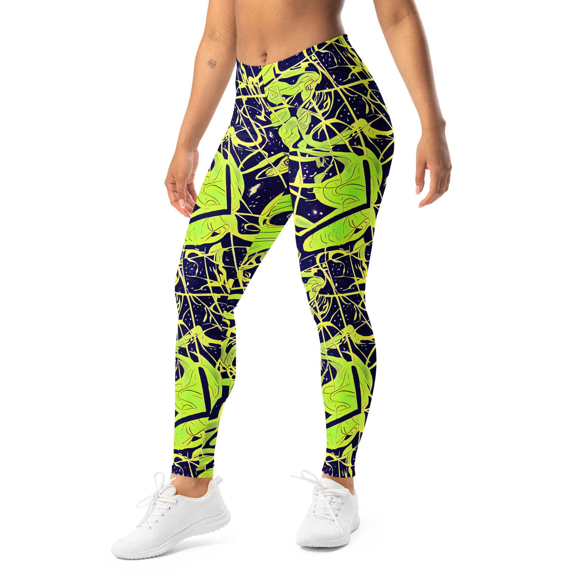 Stellar Sprout on Leggings — Left Front