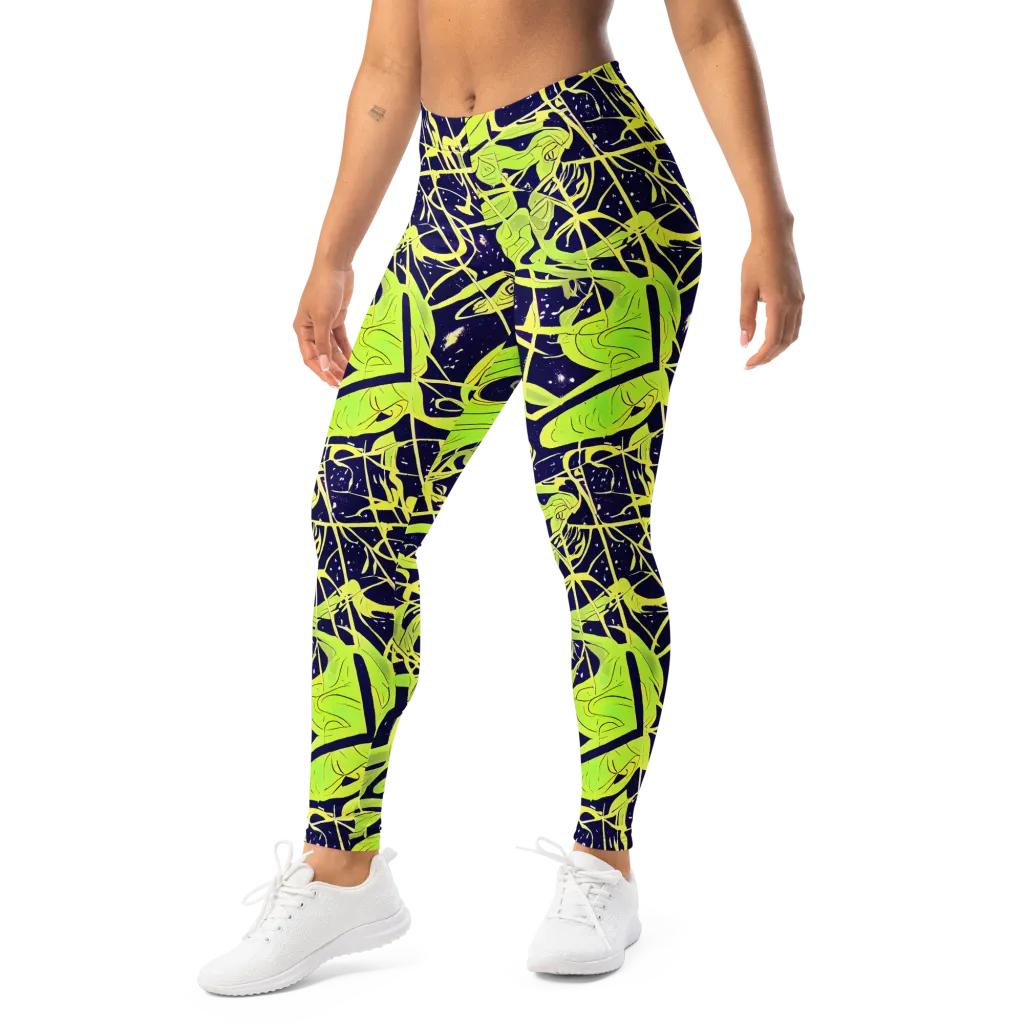 Stellar Sprout on Leggings — Left Front