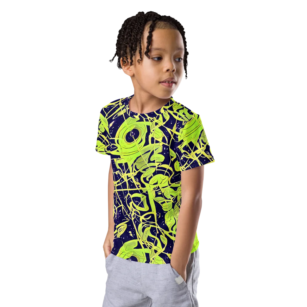 Stellar Sprout on Kids Crew Neck T-Shirt — Left Front