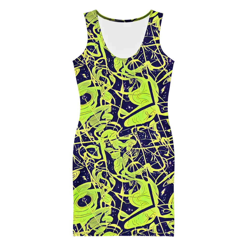 Stellar Sprout on Bodycon Dress — Front