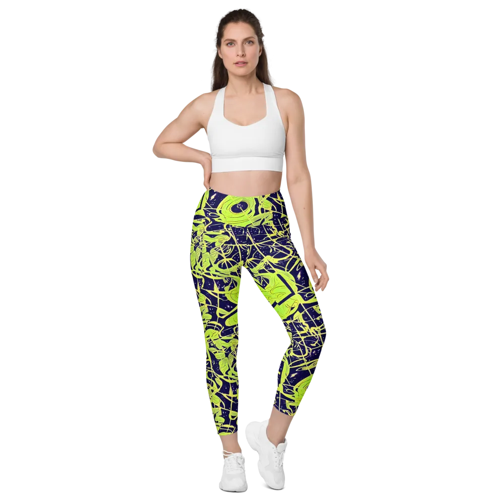 Stellar Sprout on Leggings with Pockets — Front