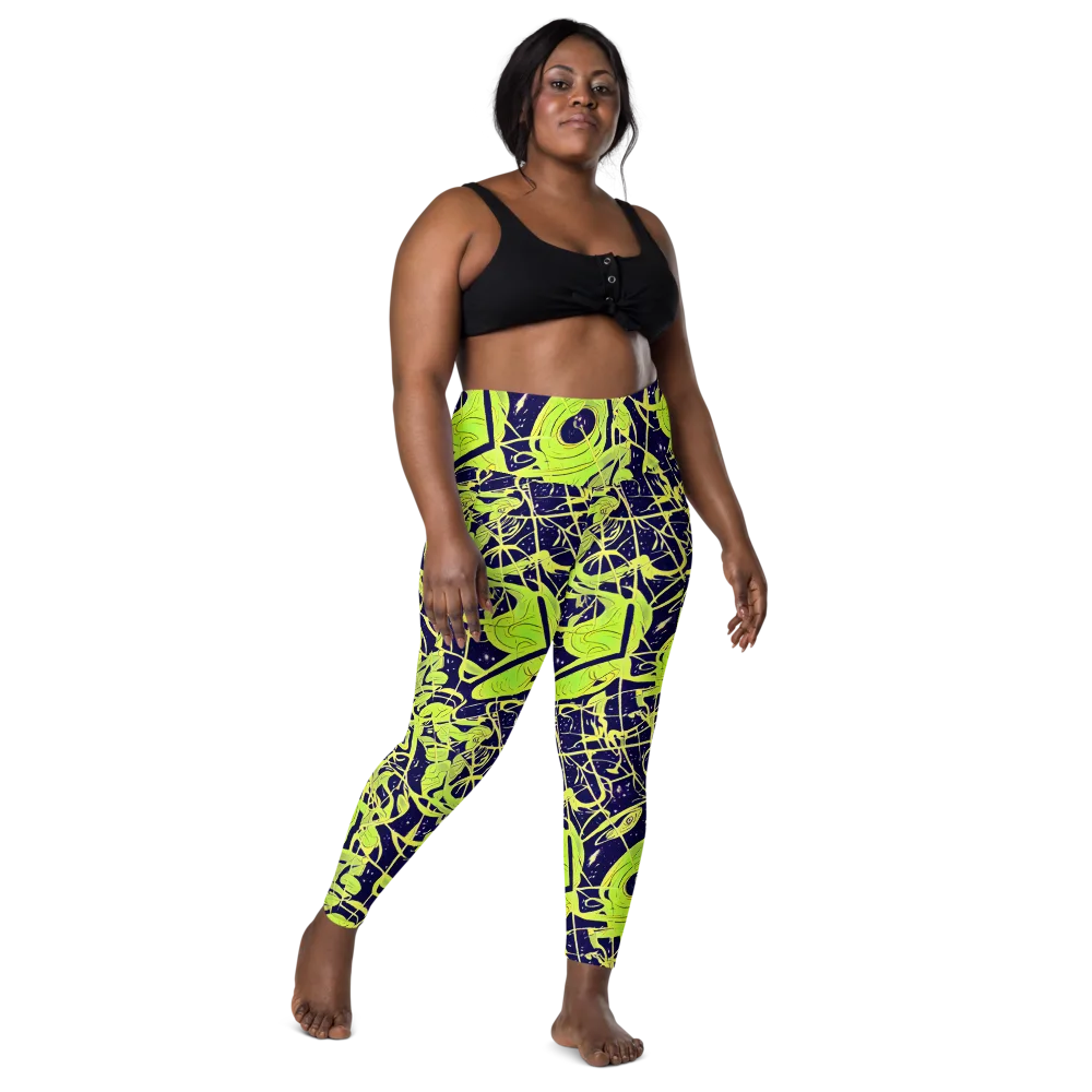 Stellar Sprout on Leggings with Pockets — Front
