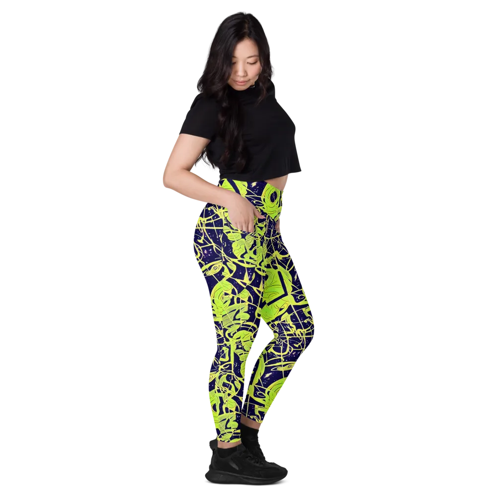 Stellar Sprout on Leggings with Pockets — Right