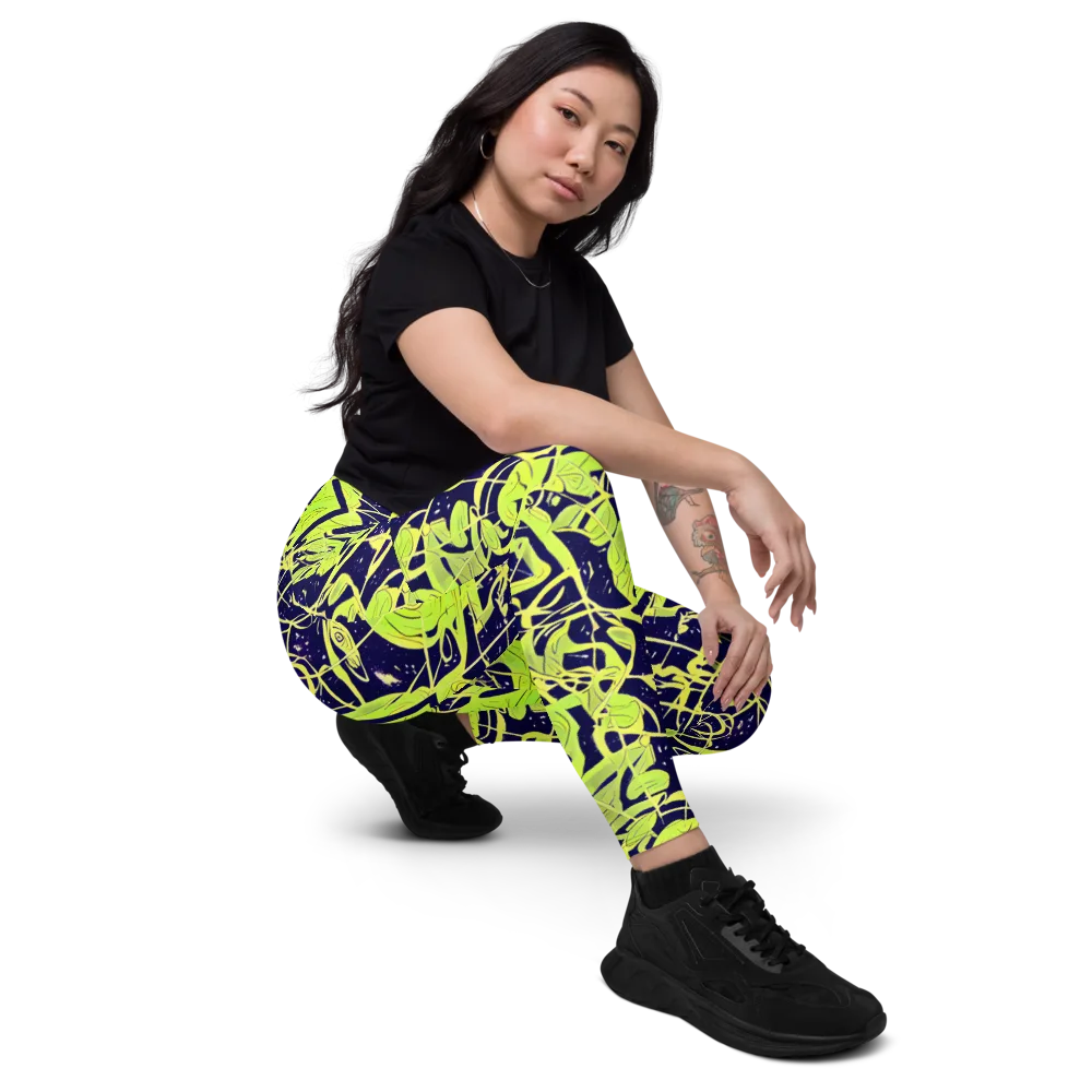 Stellar Sprout on Leggings with Pockets — Right Front