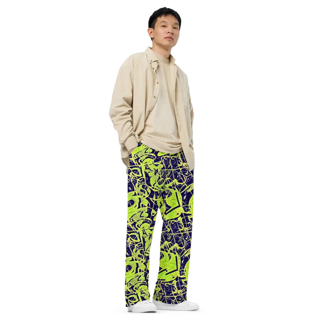 Stellar Sprout on Wide-Leg Pants — Right Front