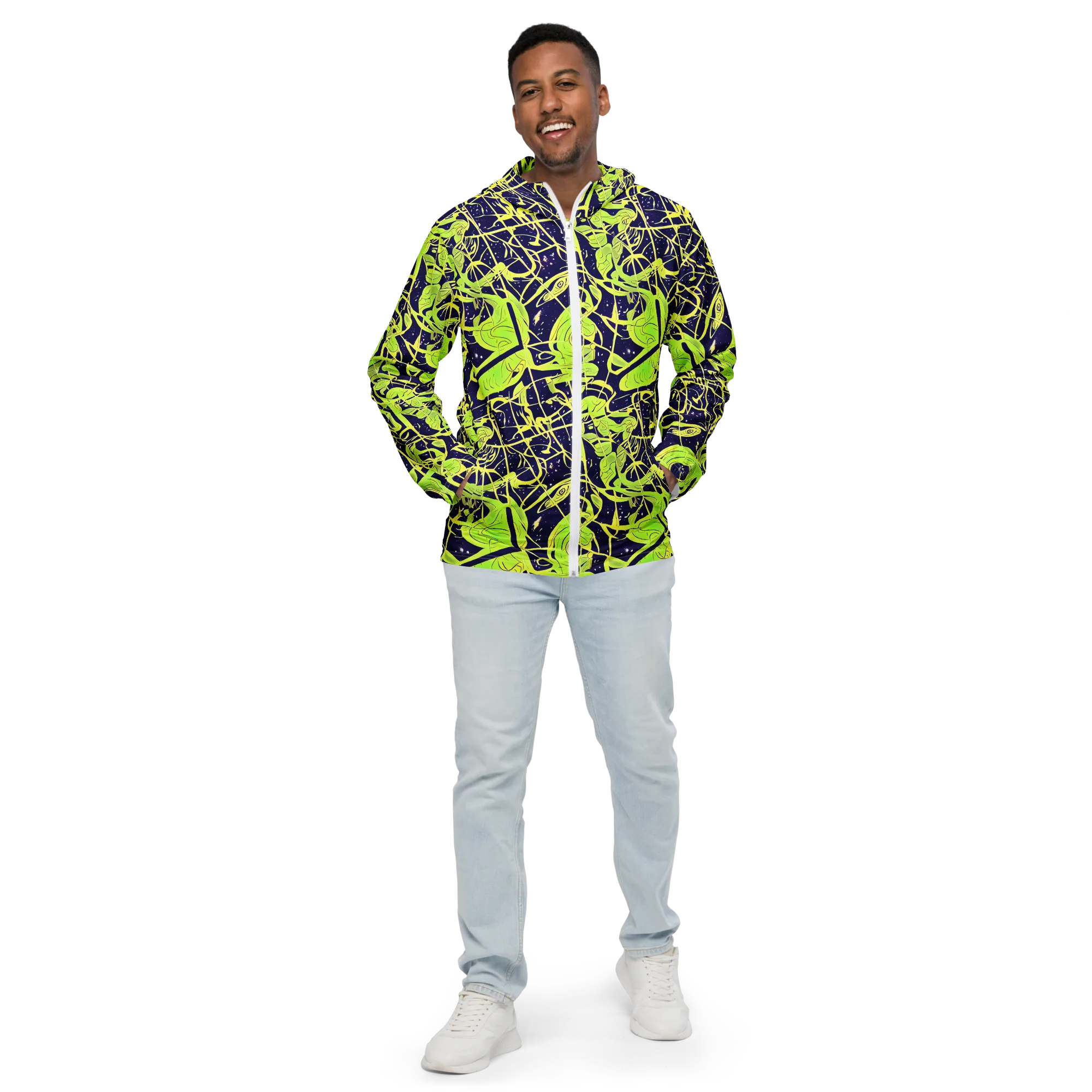 Stellar Sprout on Men's Windbreaker — Front