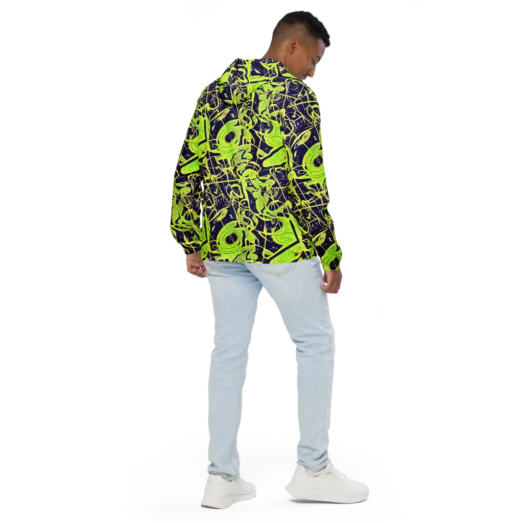 Stellar Sprout on Men's Windbreaker — Back