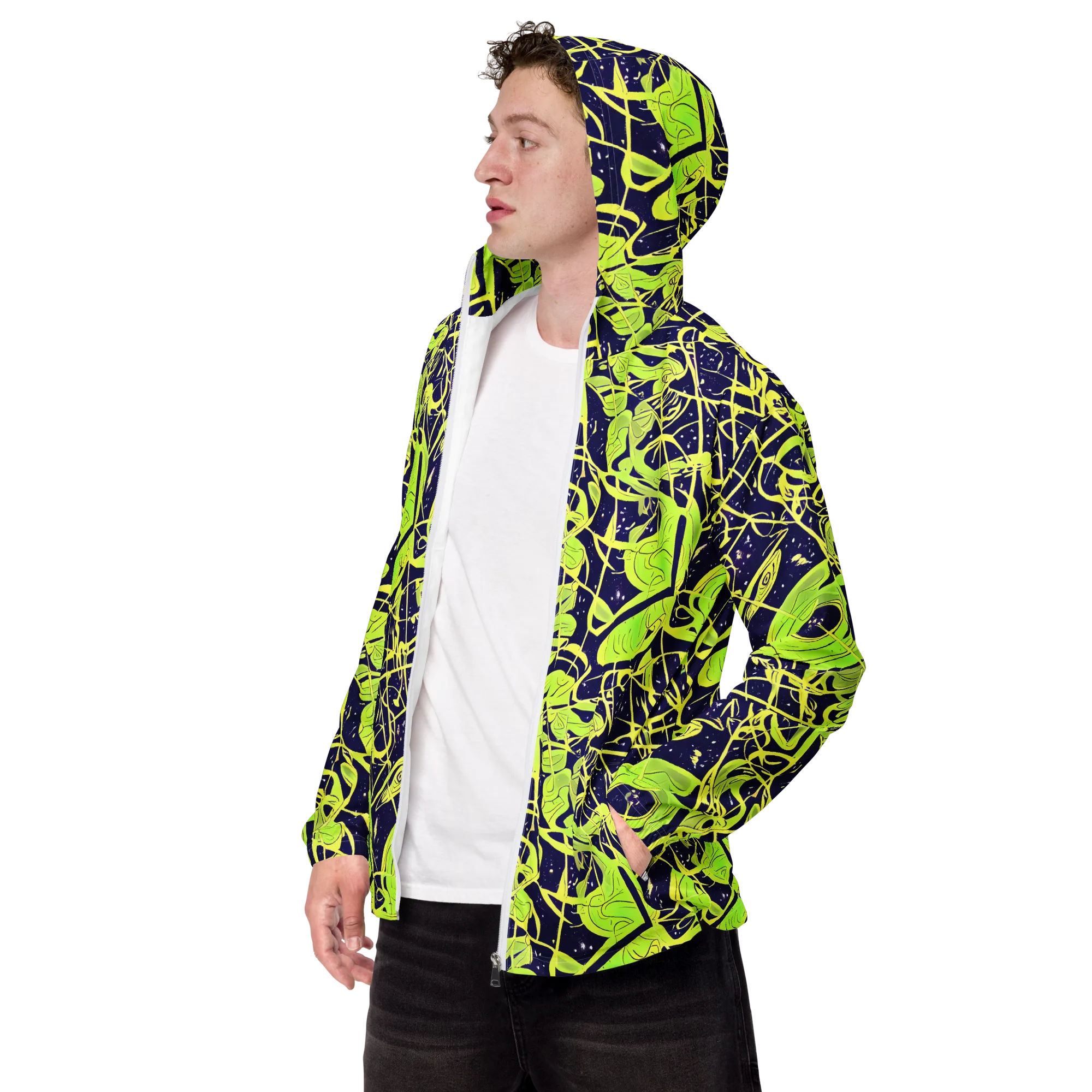 Stellar Sprout on Men's Windbreaker — Left Front