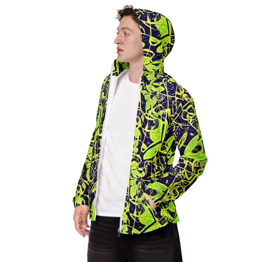 Stellar Sprout on a Men's Windbreaker