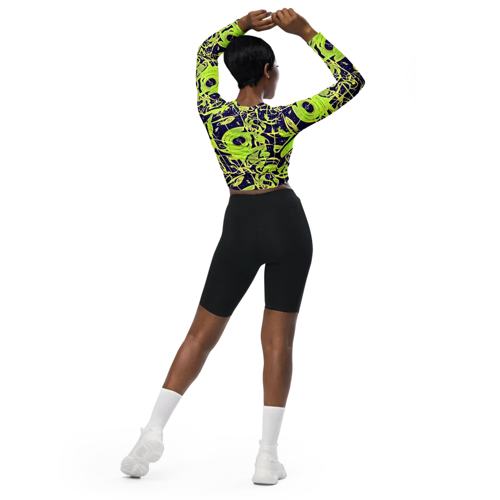Stellar Sprout on Long Sleeve Crop Top — Back