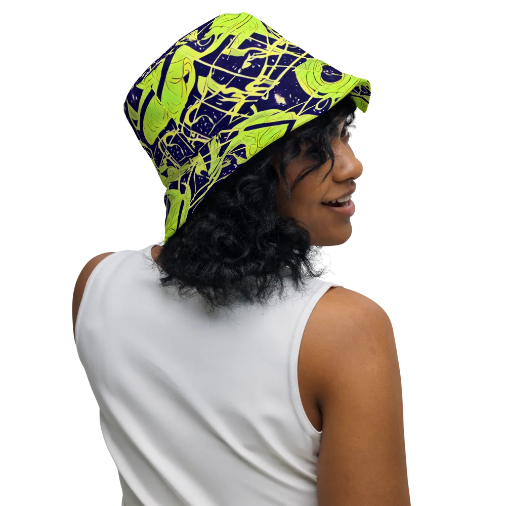 Stellar Sprout on Reversible Bucket Hat — Right Outside