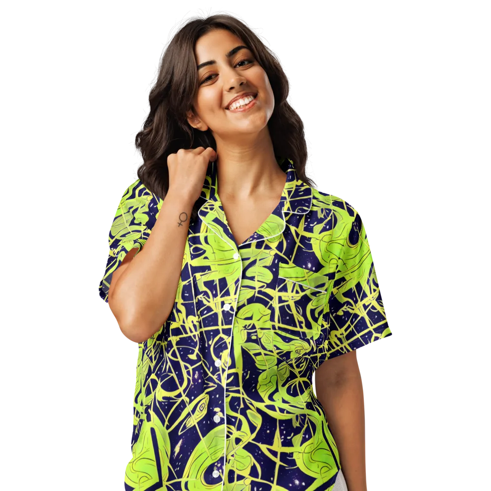 Stellar Sprout on Women's Short Sleeve Pajama Top — Front