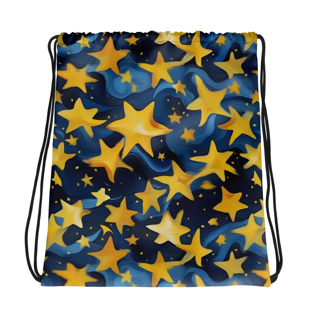 Golden Starfall on Drawstring Bag — Photo