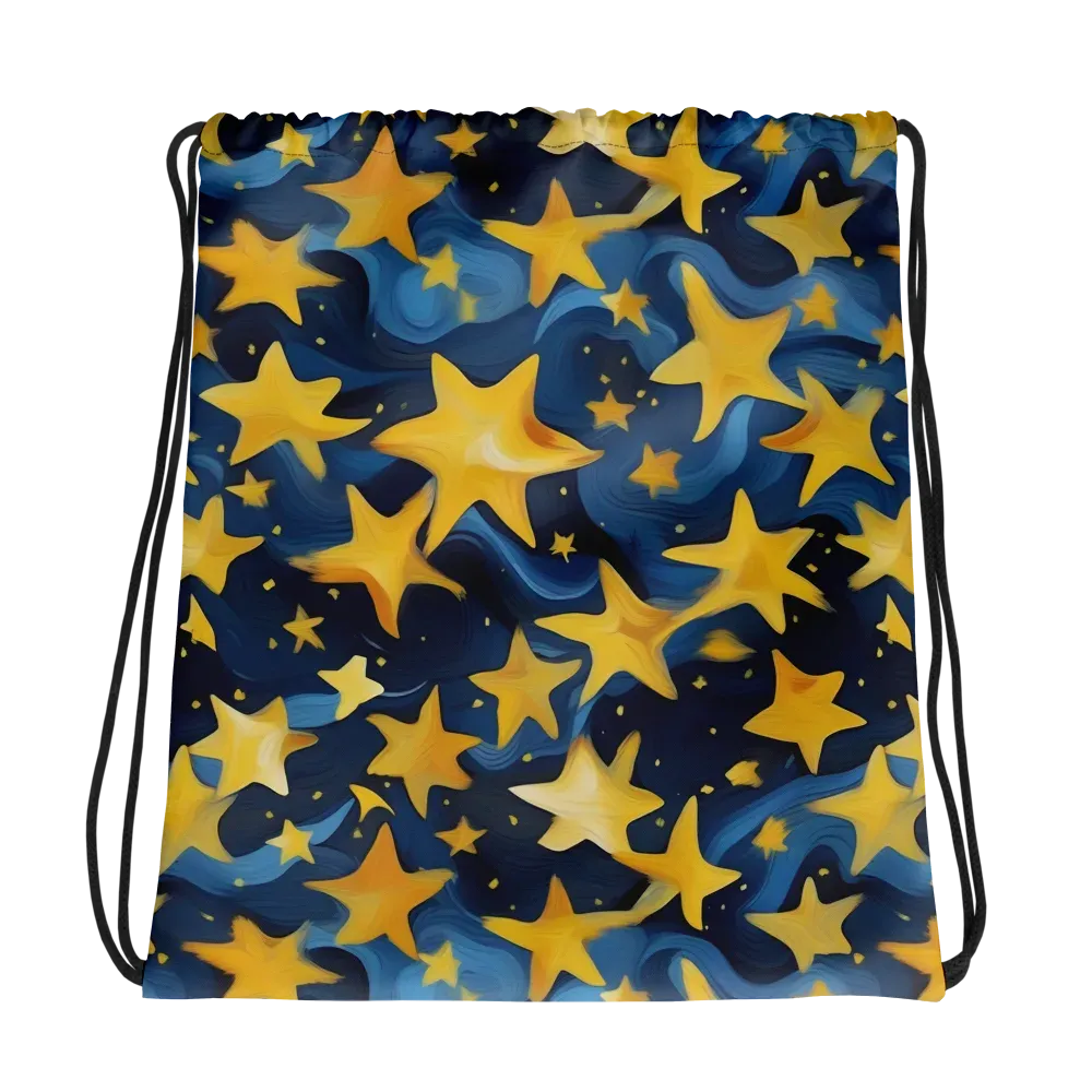 Golden Starfall on Drawstring Bag — Photo