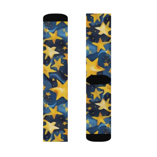 Golden Starfall on a Socks