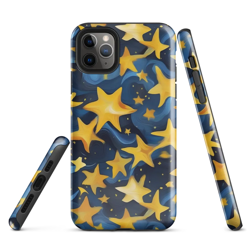 Golden Starfall on Tough Case for iPhone® — Front