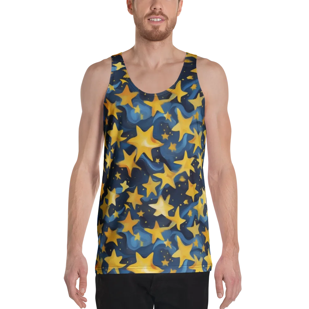 Golden Starfall on Men's Tank Top — Front