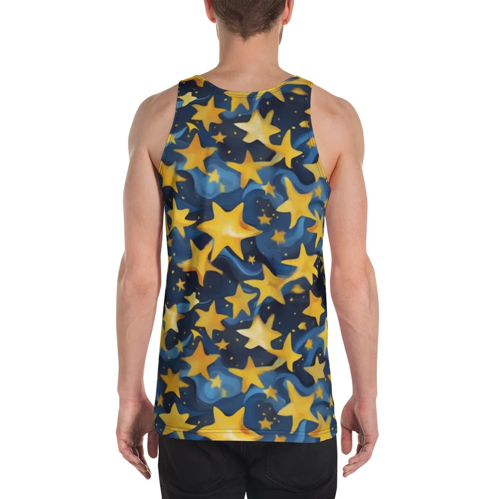 Golden Starfall on Men's Tank Top — Back