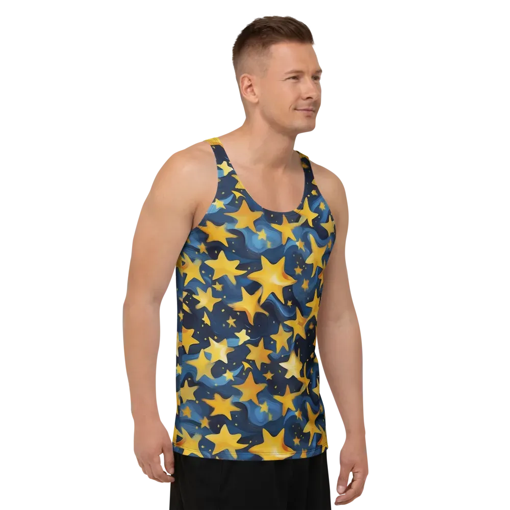 Golden Starfall on Men's Tank Top — Right Front