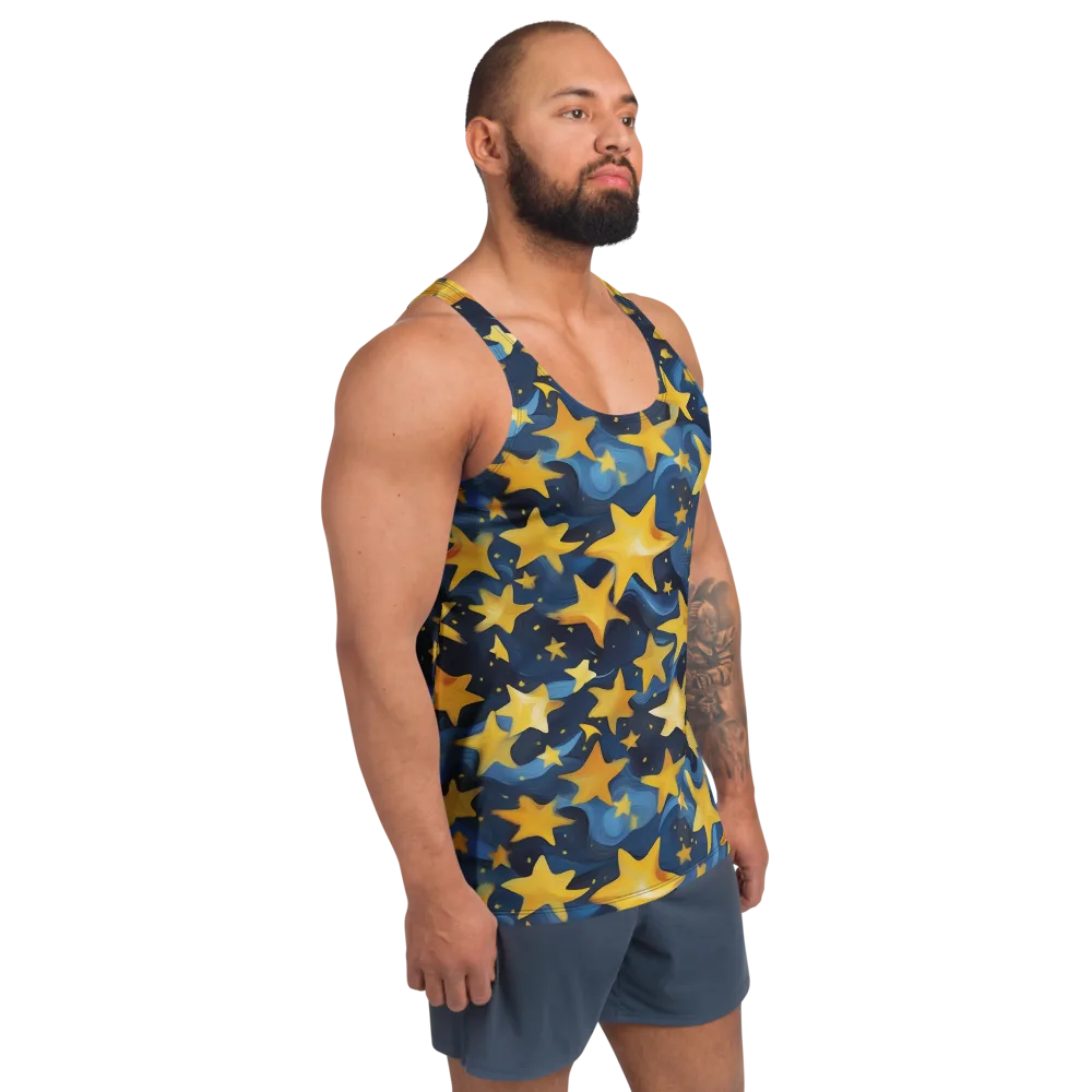 Golden Starfall on Men's Tank Top — Right Front