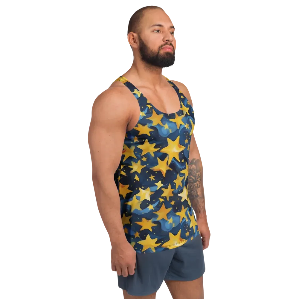 Golden Starfall on Men's Tank Top — Right Front