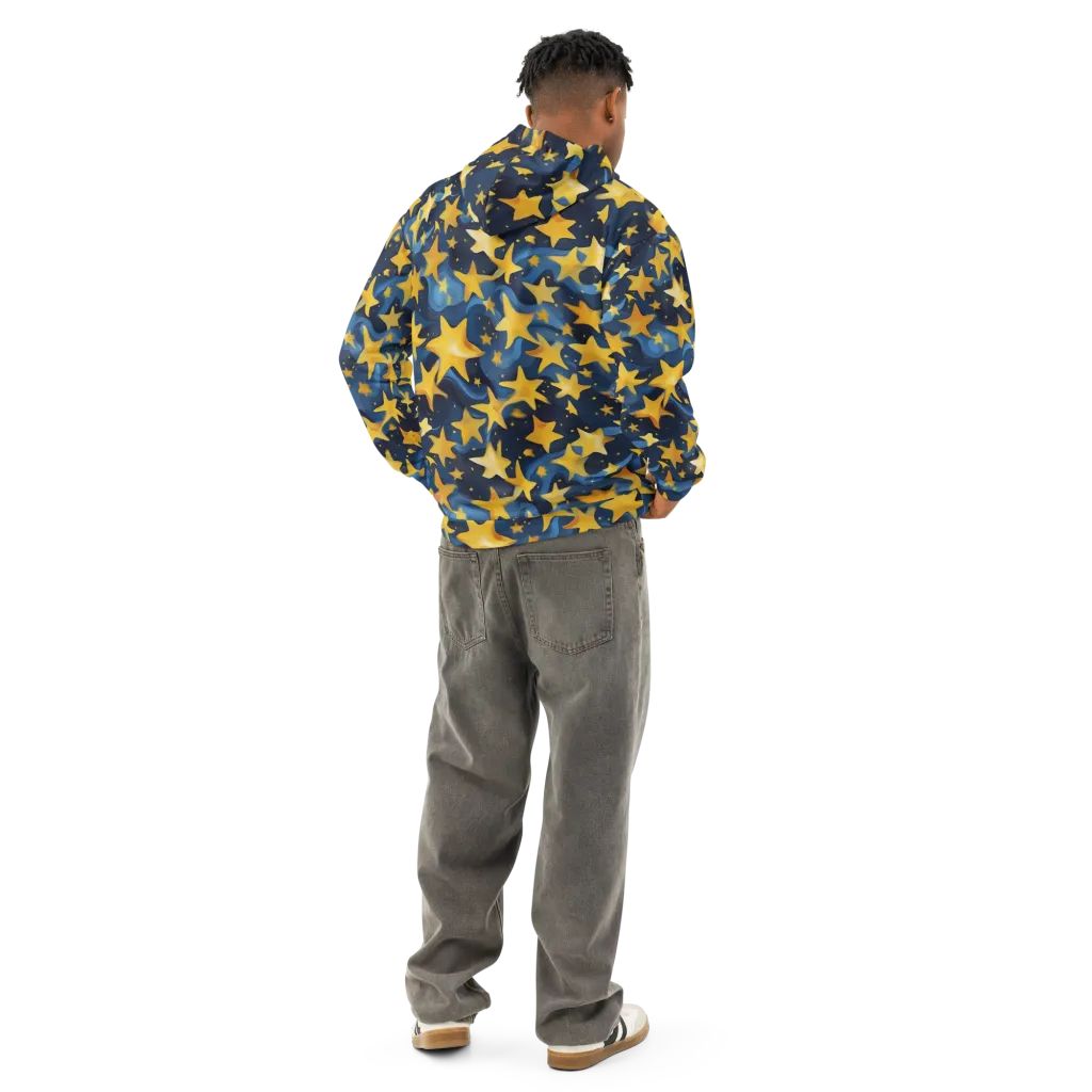 Golden Starfall on Cotton Hoodie — Back