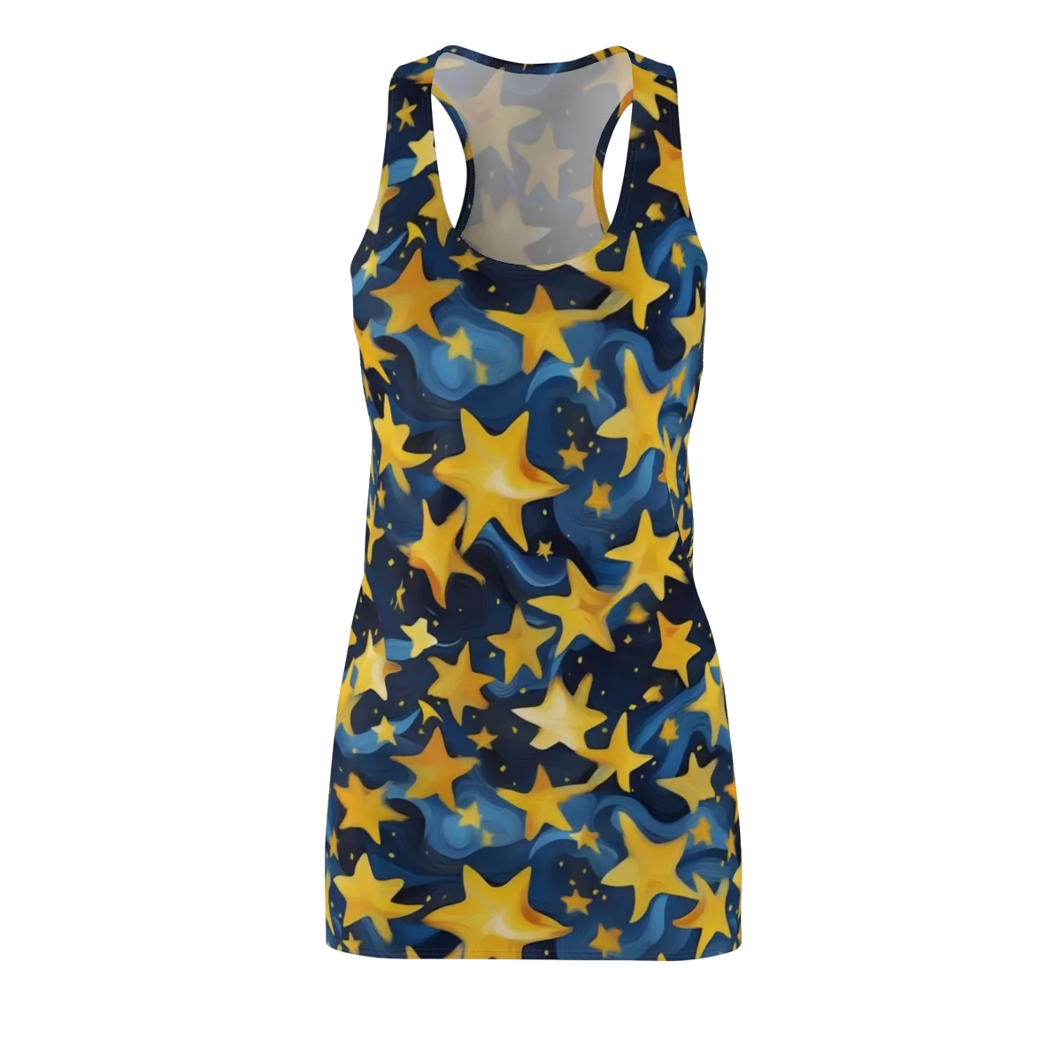 Golden Starfall on Racerback Dress — Front