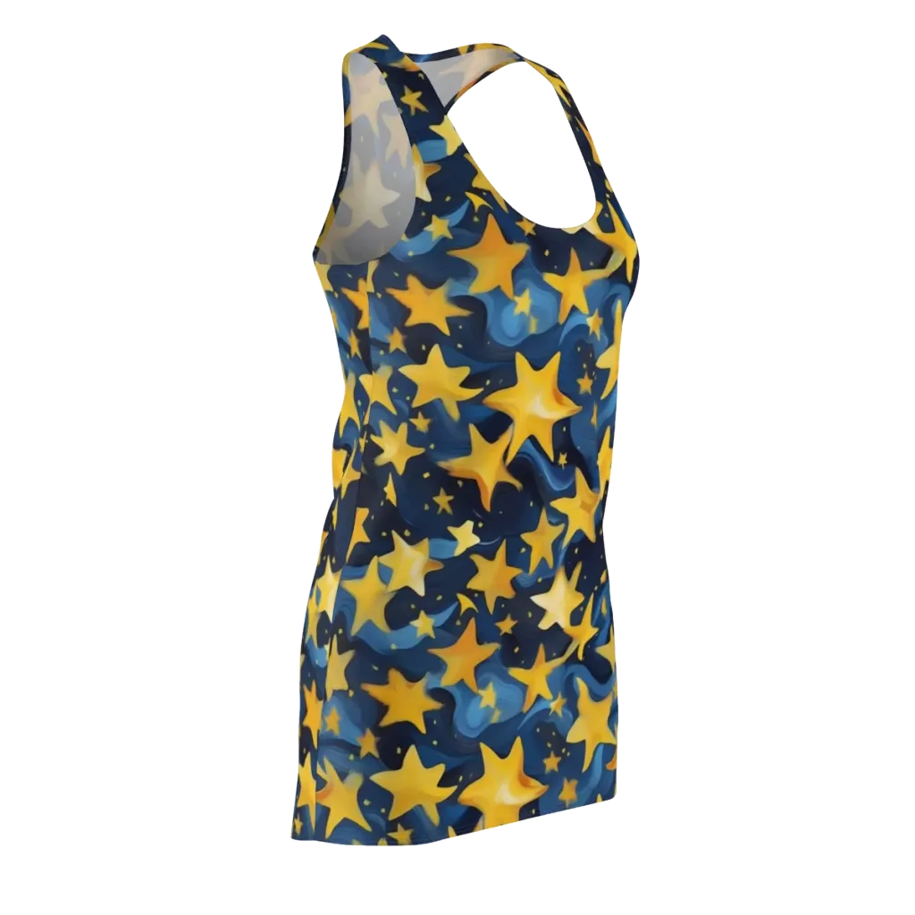 Golden Starfall on Racerback Dress — Front Side