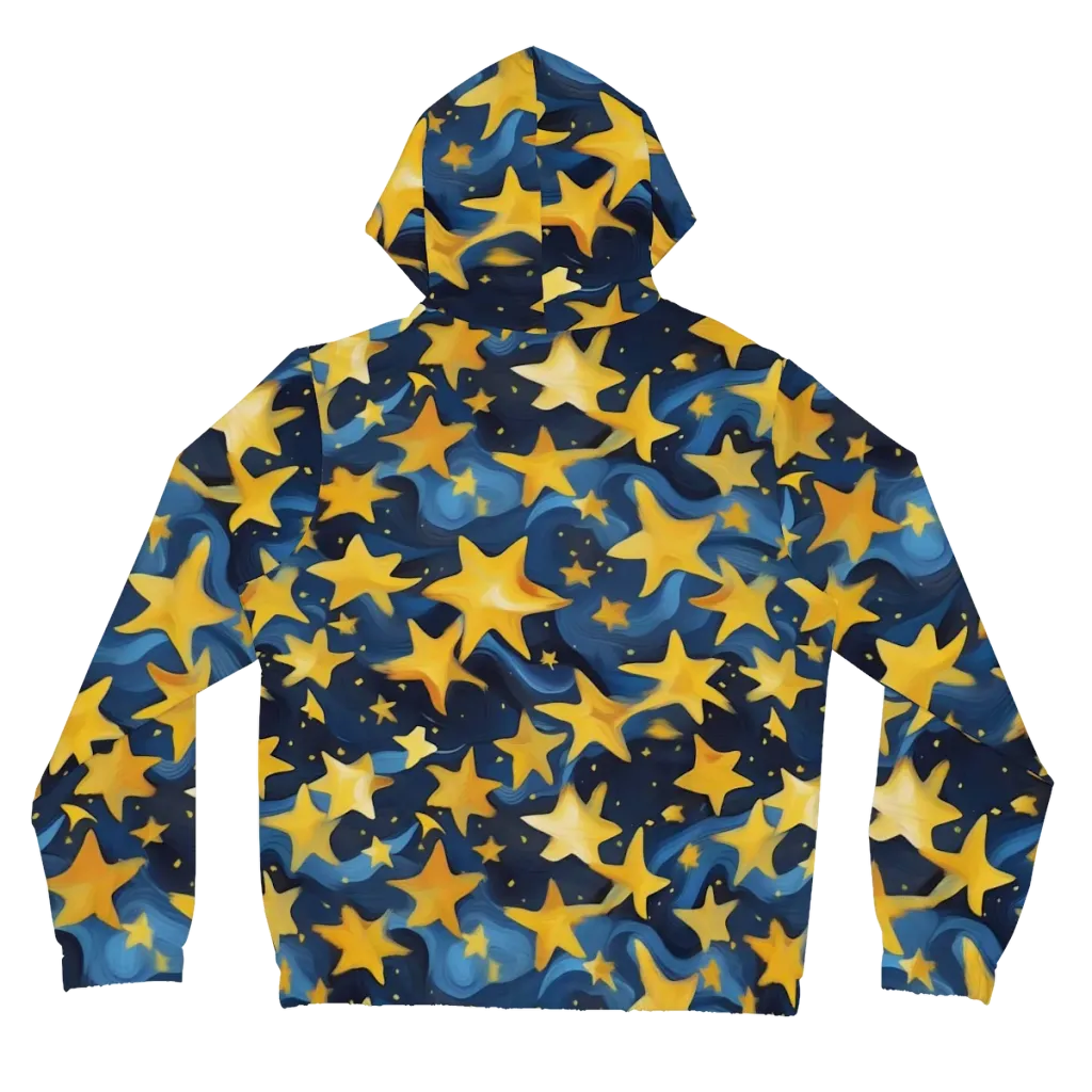 Golden Starfall on Women's Full-Zip Hoodie — Back