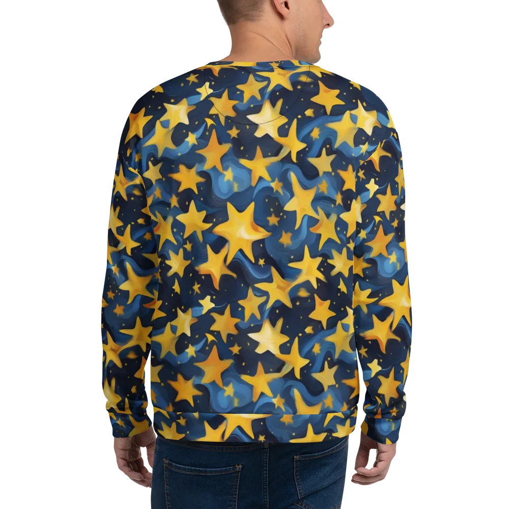 Golden Starfall on Sweatshirt — Back