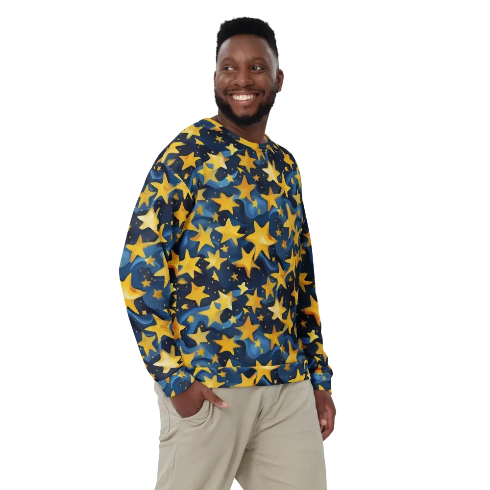 Golden Starfall on Sweatshirt — Front