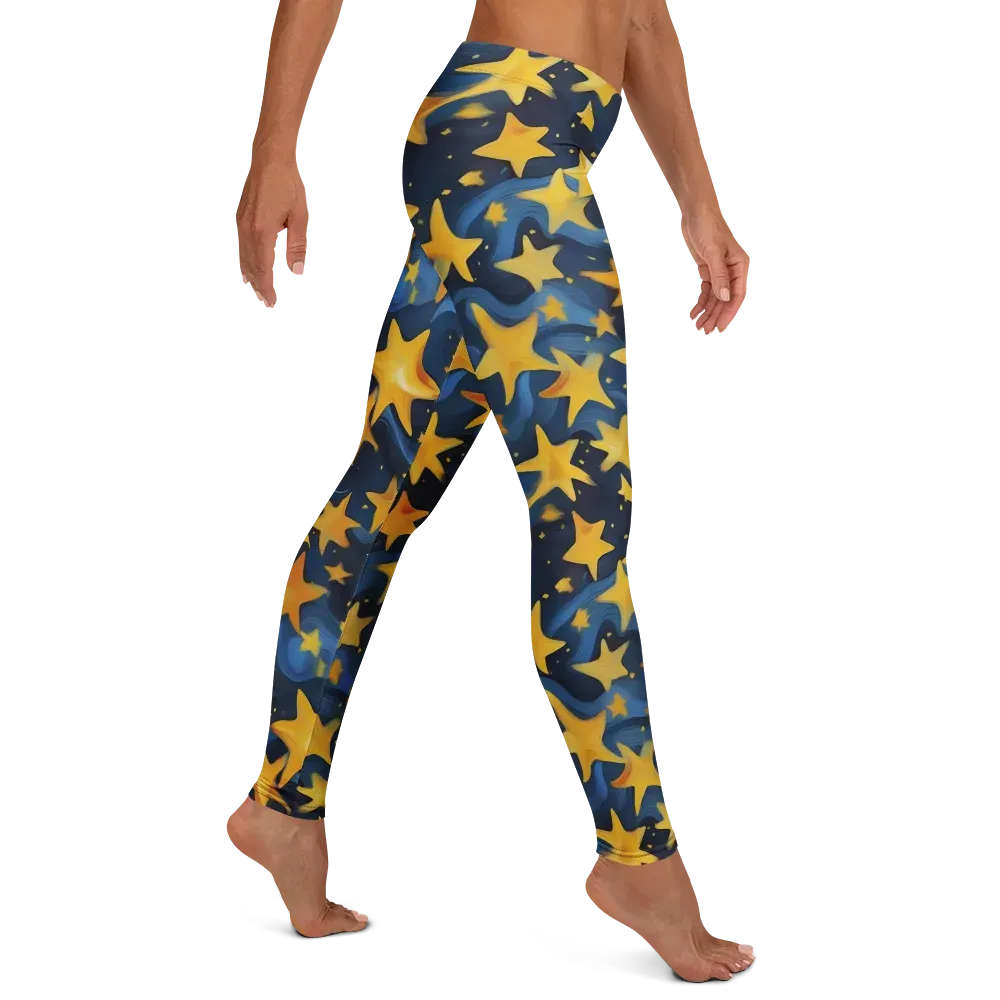Golden Starfall on Leggings — Right