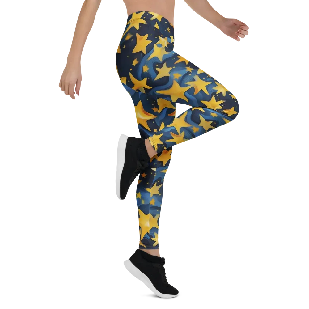 Golden Starfall on Leggings — Right