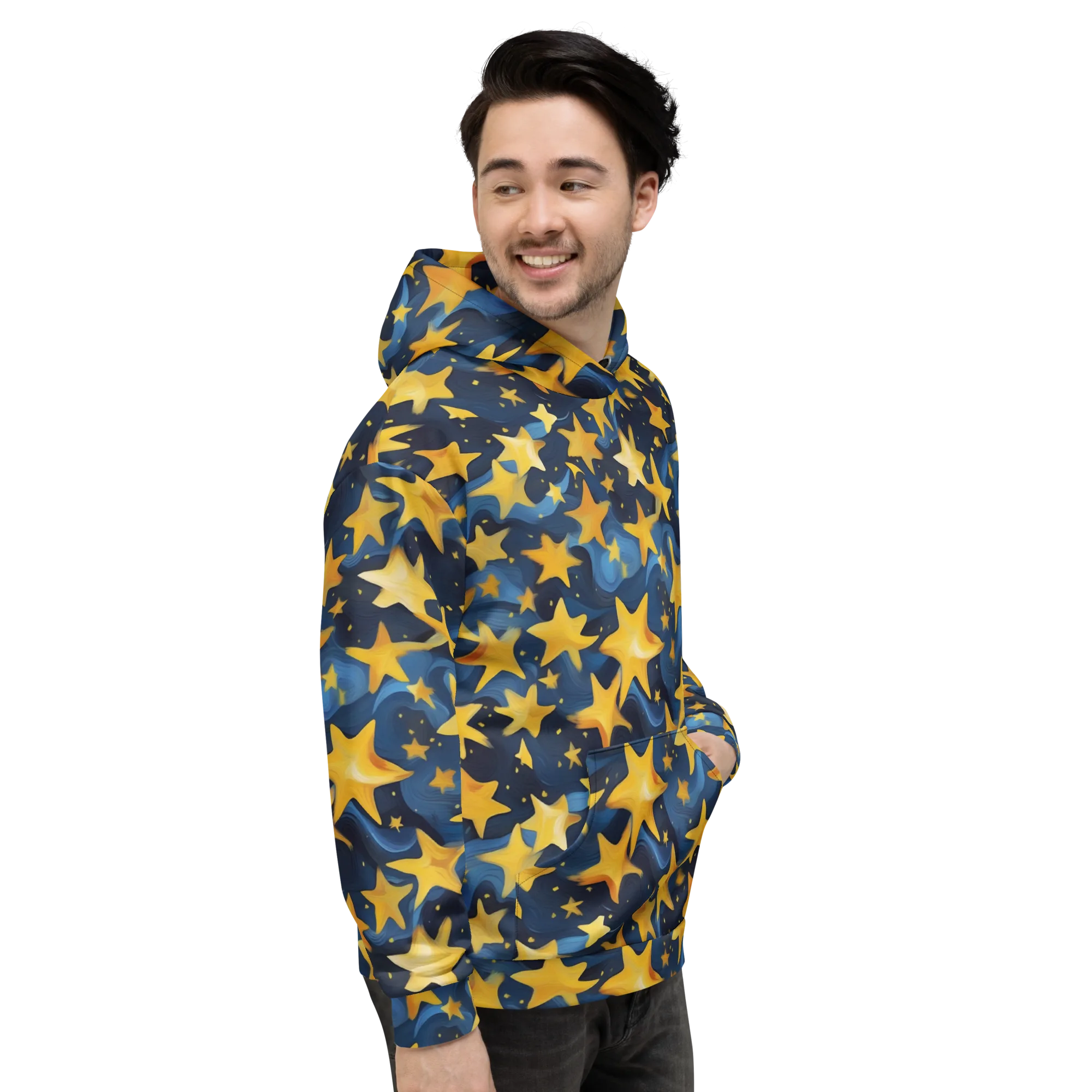 Golden Starfall on Hoodie — Right