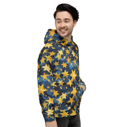 Golden Starfall on a Hoodie