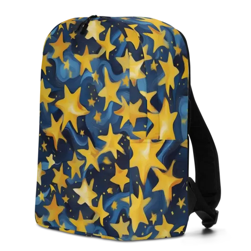 Golden Starfall on a Minimalist Backpack