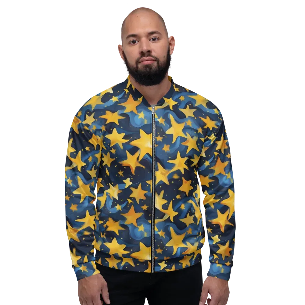 Golden Starfall on Bomber Jacket — Front