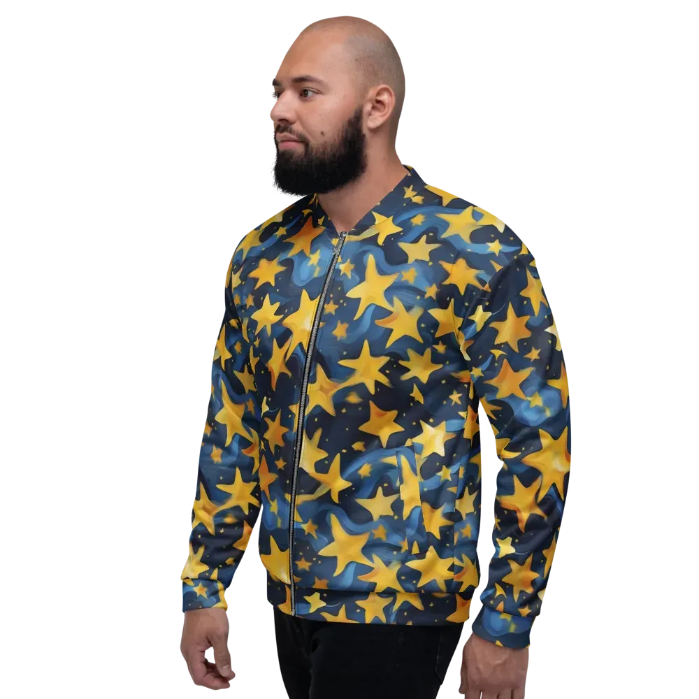Golden Starfall on Bomber Jacket — Left